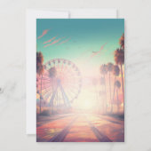 夏のフェスティバル誕生日パーティーへの招待 招待状 (裏面)