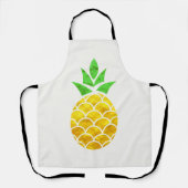 夏のフォイルパーソナライズされた金ゴールド幾何学的パイナップル。 エプロン (正面)