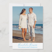 夏のフォトコラージュ日付カードの保存 招待状 (裏面)