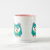 夏のフクロウ ツートーンマグカップ (中央)