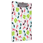 夏のフラミンゴパターンクリップボード クリップボード (右)