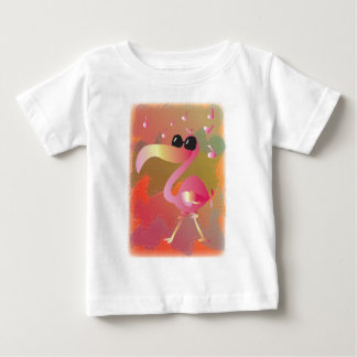 夏のフラミンゴ ベビーTシャツ