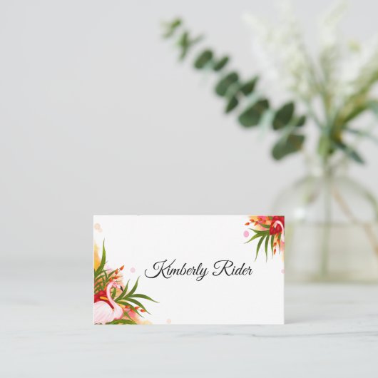 夏のフラミンゴ 名刺 (スタンド正面)