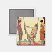 夏のフランスアールデコ マグネット (正面/裏面)