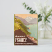 夏のフランス、山の景色 ポストカード (スタンド正面)