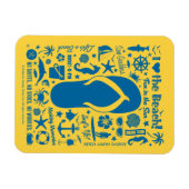 夏のフリップフロップパターン マグネット (横)