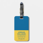 夏のフリップフロップパターン ラゲッジタグ (裏面縦)