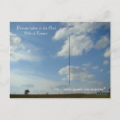 夏のフリント・ヒルズ ポストカード (裏面)