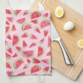 夏のフルーツおもしろいスイカ水の色カラフル キッチンタオル (四つ折り)