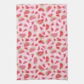 夏のフルーツおもしろいスイカ水の色カラフル キッチンタオル (縦)