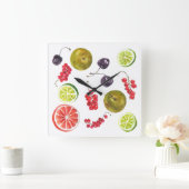 夏のフルーツクロック。 スクエア壁時計 (ホーム)