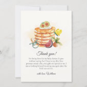 夏のフルーツパンケーキおしゃぶりブランチ赤ちゃんシャワー サンキューカード (正面)