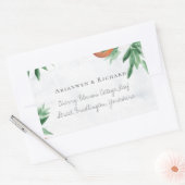 夏のフルーツ差出人住所シール 長方形シール (封筒)