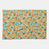 夏のフルーツ シトラス オレンジ柄 キッチンタオル (横)