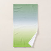 夏のフレッシュグラデカッコいいィエントブルーグラデーショングリーン バスタオルセット (ハンドタオル)