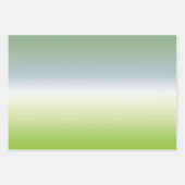 夏のフレッシュグラデカッコいいィエントブルーグラデーショングリーン ラッピングペーパーシート (正面)