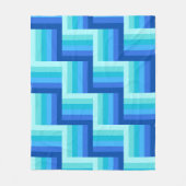 夏のフレッシュ海シェーストライプのズキルトパターン フリースブランケット (正面)