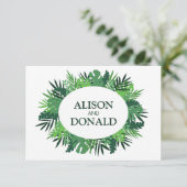 夏のフローラの葉ヤシの木 招待状 (スタンド正面)