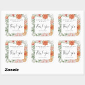 夏のフローラは愛で手作り感謝していした スクエアシール (シート)