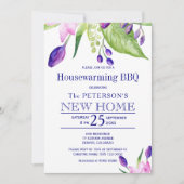 夏のフローラエレガント引っ越し祝いパーティーbbq 招待状 (正面)