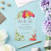 夏のフローラガーデンワイルドフラワー結婚ズ アクリル招待状 (インサイチュ (ウェディング))