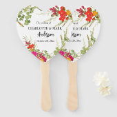 夏のフローラガーデンワイルドフラワー結婚ズ ハンドファン (正面&裏面)