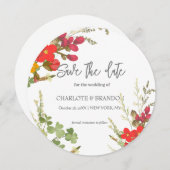 夏のフローラガーデンワイルドフラワー結婚ズ 案内状 (正面/裏面)