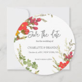 夏のフローラガーデンワイルドフラワー結婚ズ 案内状 (正面)