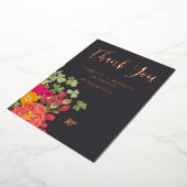 夏のフローラガーデン結婚ワイルドフラワーズ 箔招待状 (回転した状態)