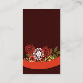 夏のフローラスタイリッシュフラワーフロリスト 名刺 (裏面)