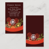 夏のフローラスタイリッシュフラワーフロリスト 名刺 (正面/裏面)