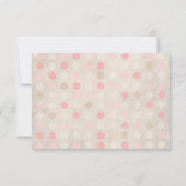 夏のフローラハートのピンクと緑の結婚式RSVP 出欠カード (裏面)