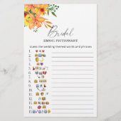 夏のフローラブライダルシャワー絵文字ゲーム (正面)