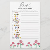 夏のフローラブライダルシャワー絵文字ゲーム (正面)