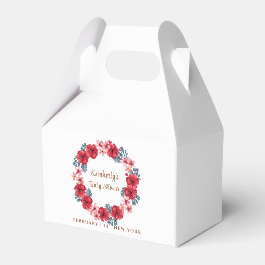 夏のフローラリースベビーシャワー フェイバーボックス (正面サイド)