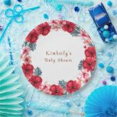 夏のフローラリースベビーシャワー ペーパープレート (パーティー)