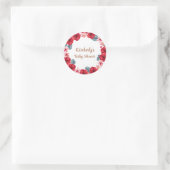 夏のフローラリースベビーシャワー ラウンドシール (バッグ)