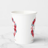 夏のフローラリースベビーシャワー 紙コップ (左)