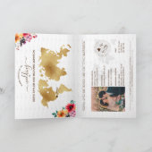 夏のフローラ先結婚式のパスポート 招待状 (内部)