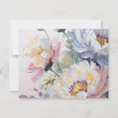 夏のフローラ写真のメモリサンキューカード 招待状 (裏面)