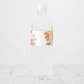 夏のフローラ庭園の結婚式の恩恵 ペットボトルラベル (裏面)
