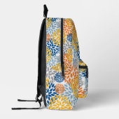 夏のフローラ抽象芸術の明るい色モノグラムの プリントバックパック (左)