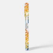 夏のフローラ抽象芸術の明るい色モノグラムの Case-Mate iPhoneケース (裏面 / 左)