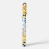 夏のフローラ抽象芸術の明るい色モノグラムの Case-Mate iPhoneケース (裏面 / 右)