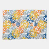 夏のフローラ抽象芸術の明るい色 キッチンタオル (横)