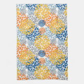 夏のフローラ抽象芸術の明るい色 キッチンタオル (縦)