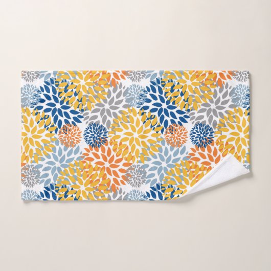 夏のフローラ抽象芸術の明るい色 バスタオルセット (ハンドタオル)