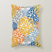 夏のフローラ抽象芸術明るい色のパターン アクセントクッション (正面(垂直))