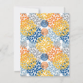 夏のフローラ抽象芸術明るい色のパターン サンキューカード (裏面)