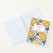 夏のフローラ抽象芸術明るい色のパターン ノートブック (内部)